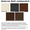 Natural Soft nahka värimallit